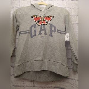 GAP Girls Gray Sweatshirt with Butterfly Accent